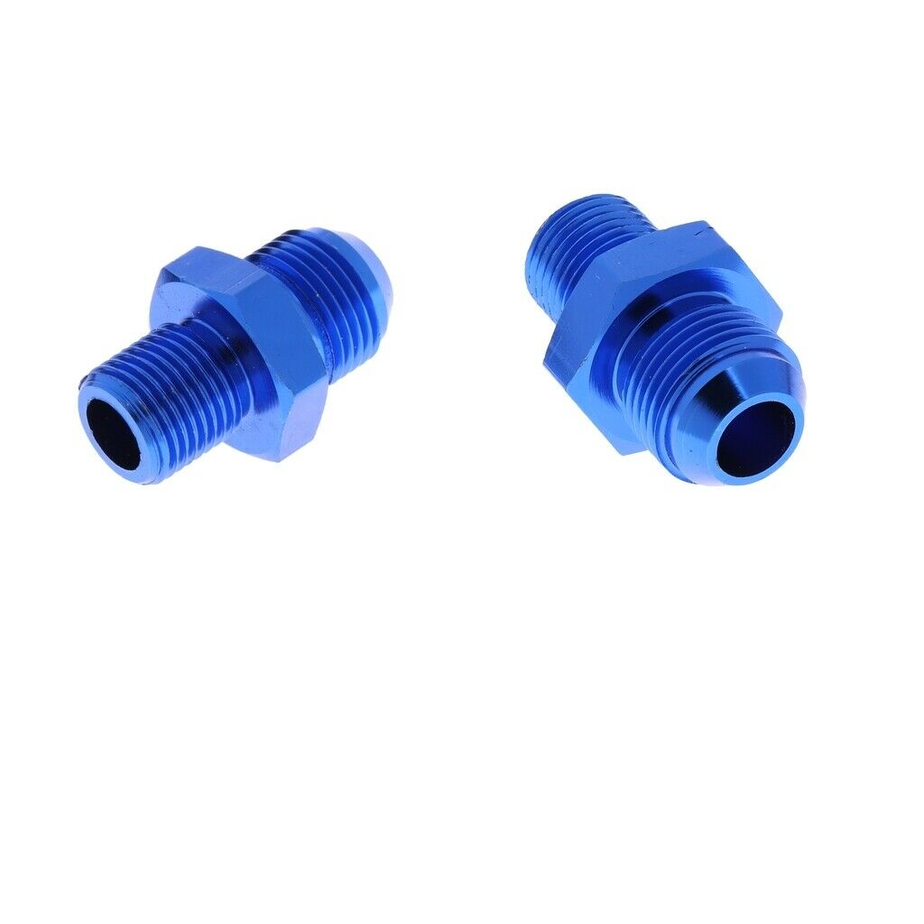 2 Pieces Universal Oil Cooler Fuel Line Hose Adapter Connector AN8-M16x1.5