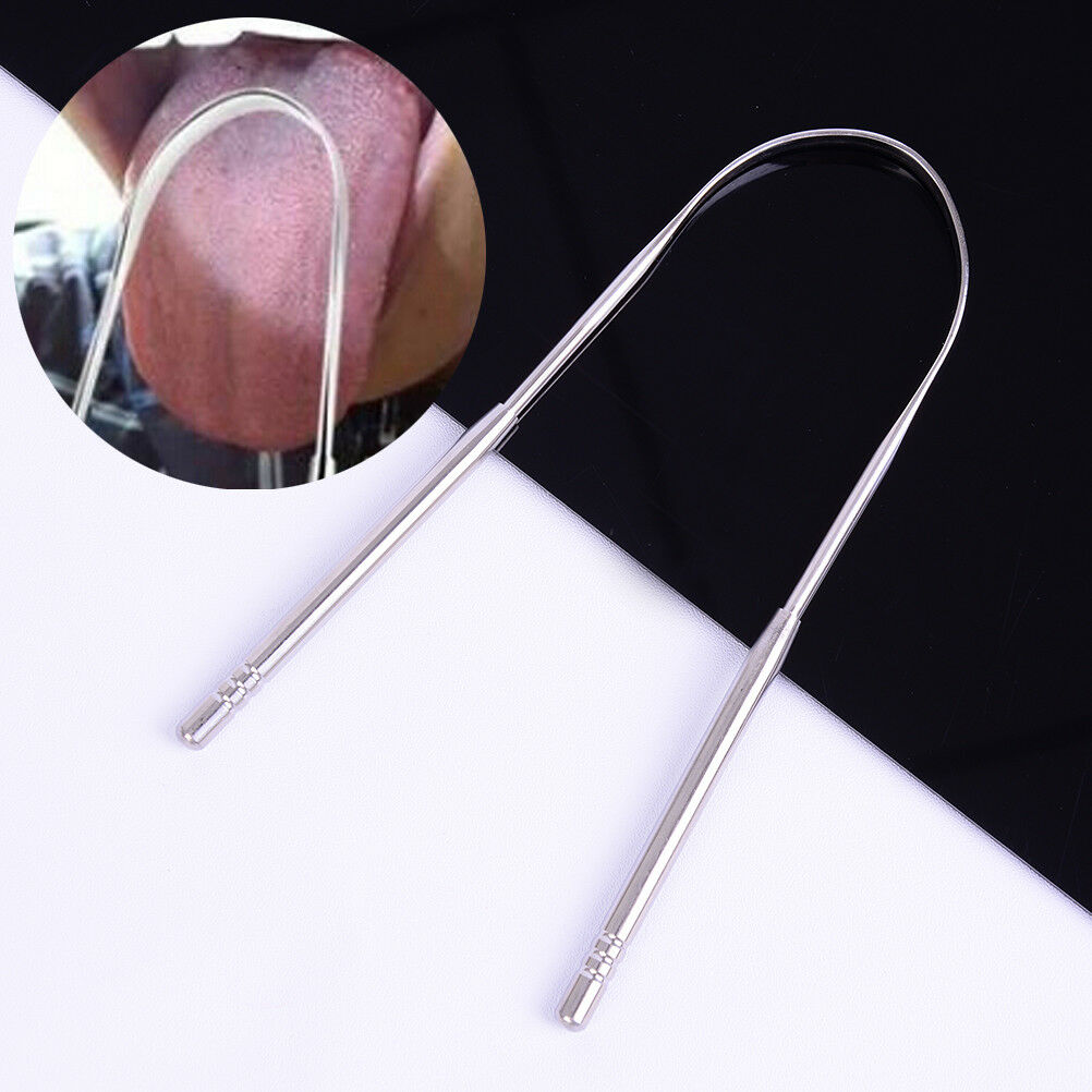 Stainless Steel Tongue Scraper Cleaner Fresh Breath Cleaning Tongue Care  JCBD