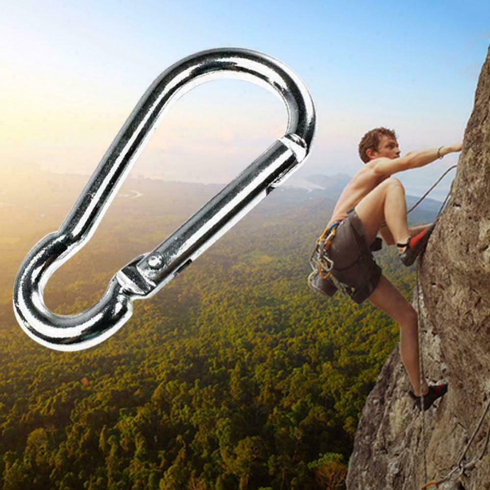 20 Pack Carabiner D Shape Buckle Durable Keychain Multipurpose for Traveling