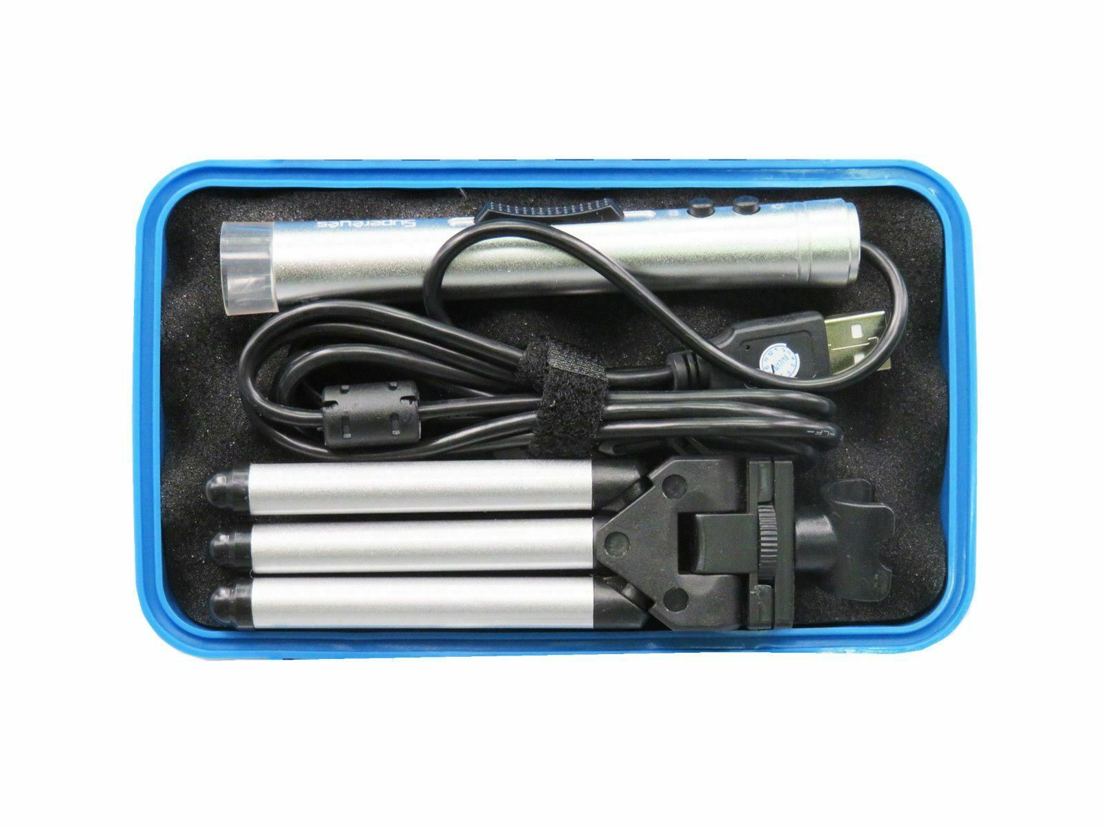 USB Mini Microscope Supereyes 1/10-300X Magnification LED Adjust Button