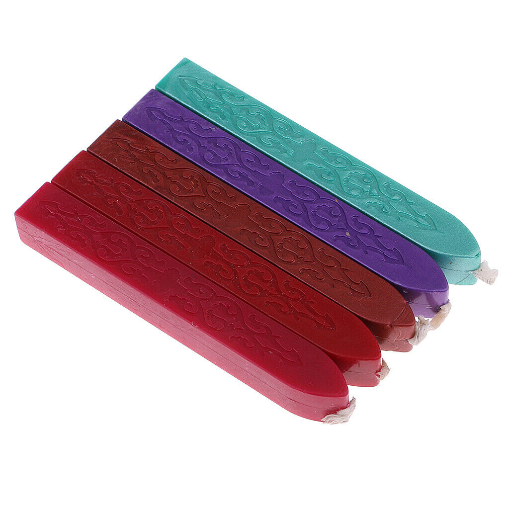 2X Sealing Wax Stamp Xmas Snowflake Bells+5x Wick Sticks for Greeting Cards
