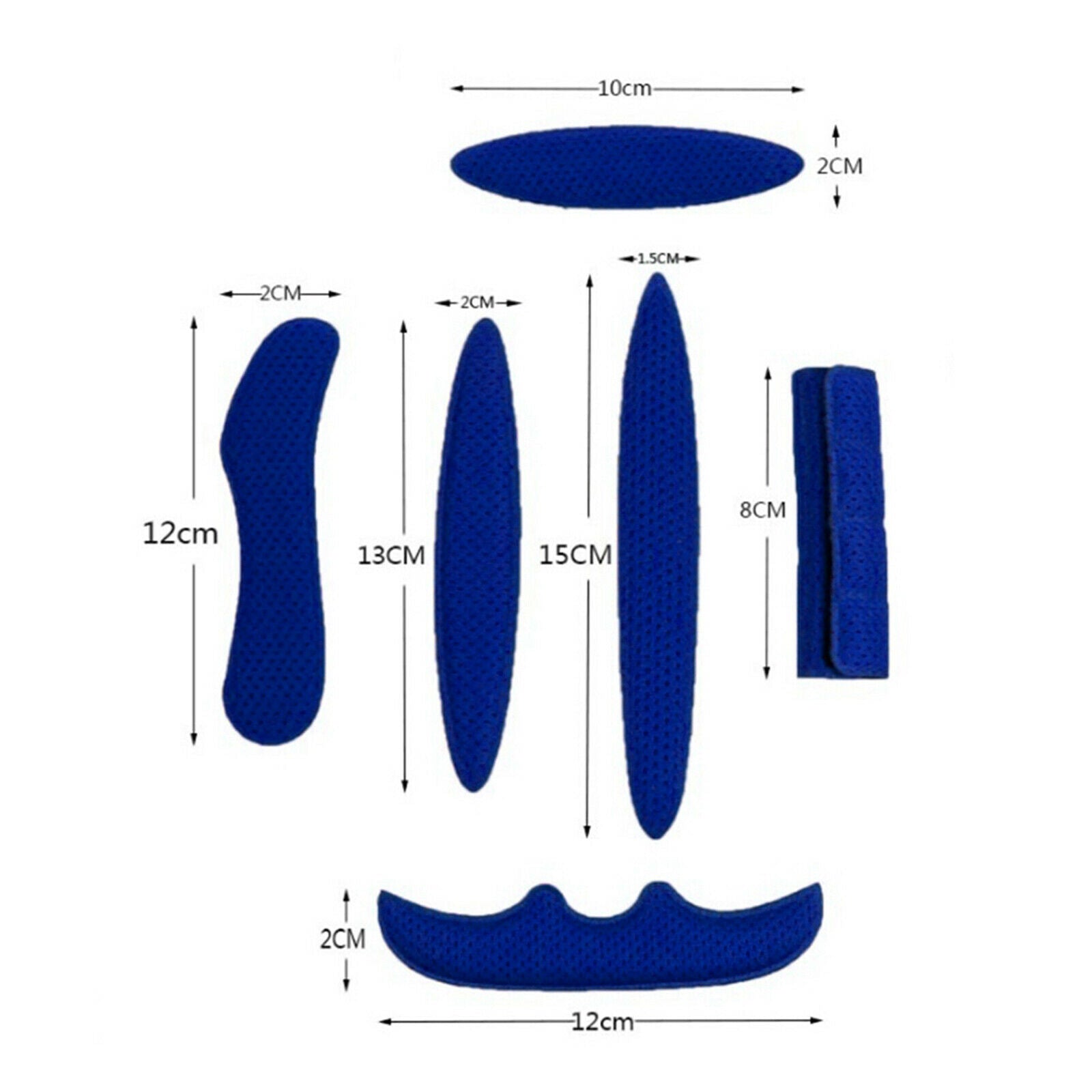 2X 27pcs/Set Bike Helmet Padding Kits Bicycle Helmet Liner Chin Strap Foam Pads