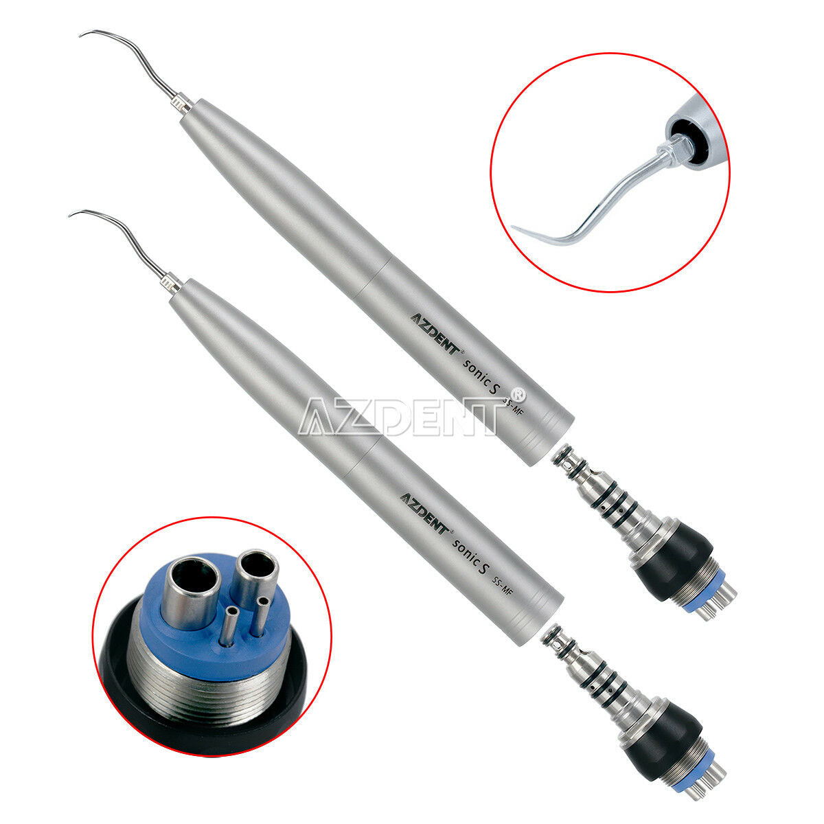 2 X Dental Air Scaler Handpiece SS-MF + MULTIflex Coupling fit Kavo SONICflex