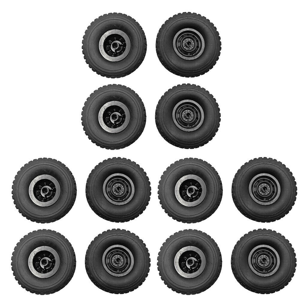 12 Pieces RC Wheel Tire for 1:16 WPL B14 B14K C24K B36 Rock Crawler Accs
