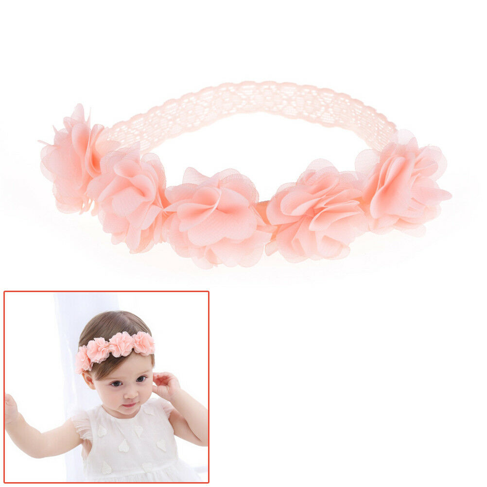 Baby Girl Toddler Lace Flower Hair Band Headwear Kids Headband Accessories y Tt