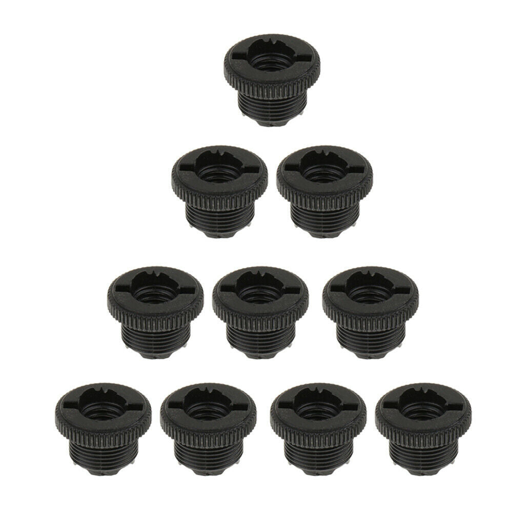 10-piece screw thread adapter 3/8 "to 5/8" screw black