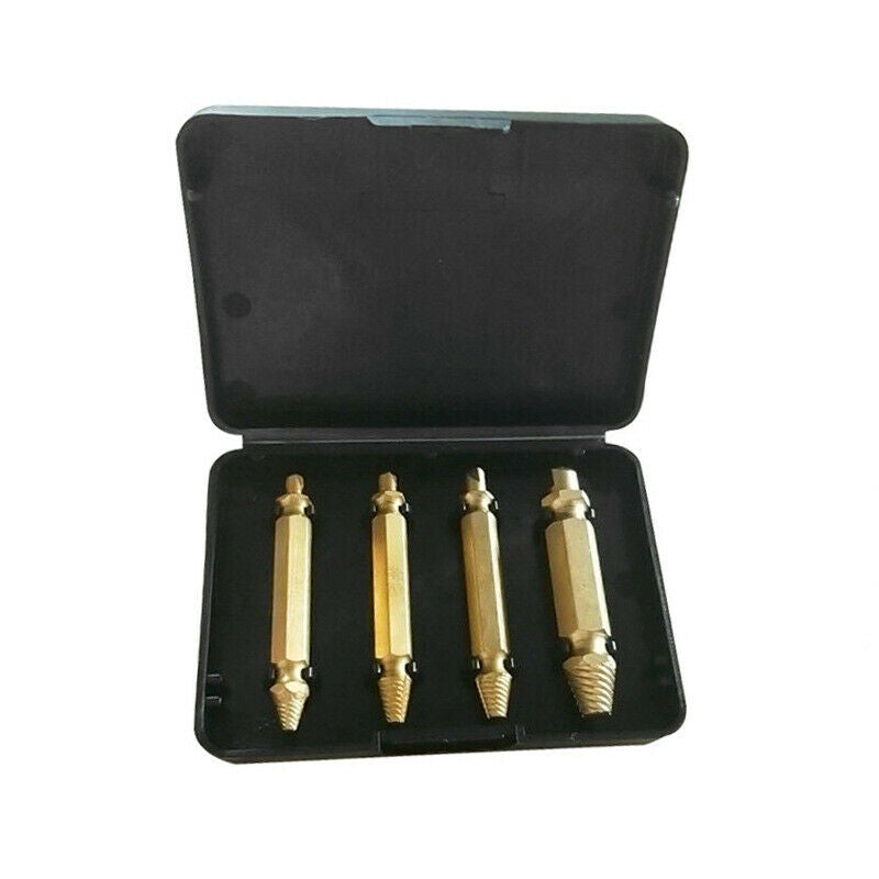 Titanium-Plated Broken End Extractor Screw Removal Tool Double End Extractor