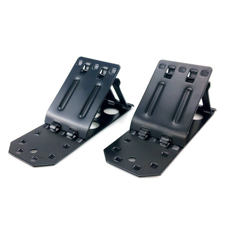 2Pcs Thick Iron Plate Car Auto Wheel Tire Chock Stop Block Slope Anti-slip Solid