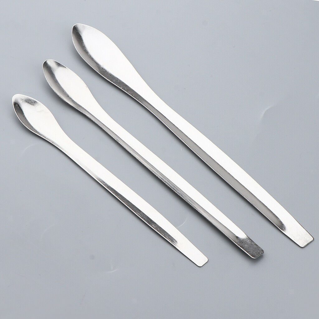 3 Packs Stainless Steel Sturdy Spoons Set Lipstick Balm Making DIY Dispensing