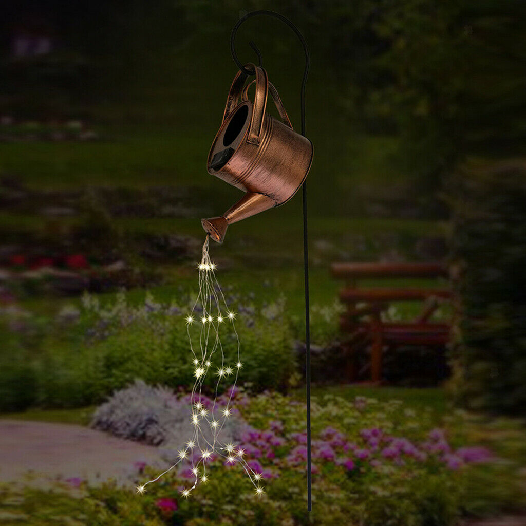 Creative Garden Watering Can String Light Solar Power Outdoor Terraces Lamp