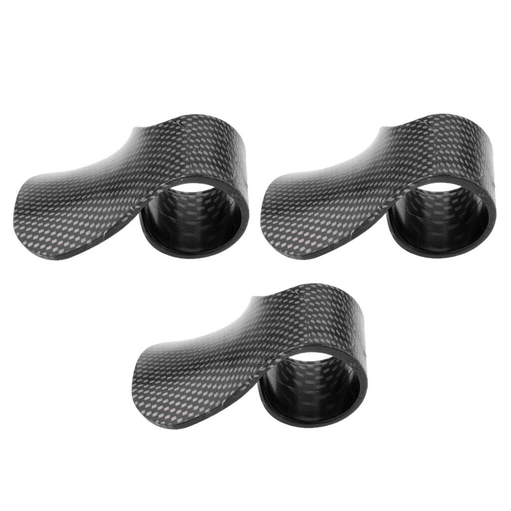 3Pcs Carbon Throttle Assist Clip Clamp Wrist Rest Cruise Control Grips Black