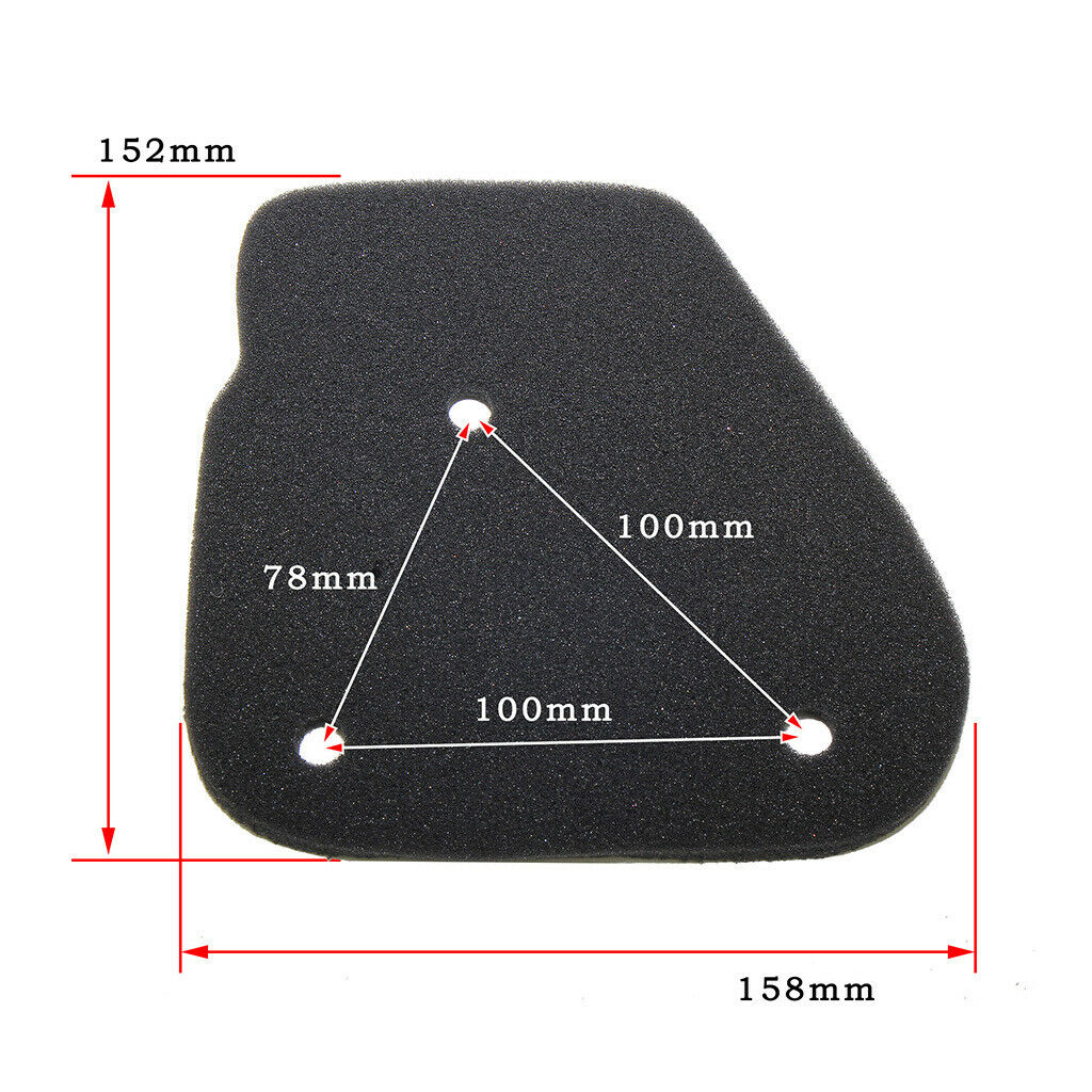 Black Foam Air Filter Element for 2 Stroke 50cc Engine JOG50 JOG90/Venus 50
