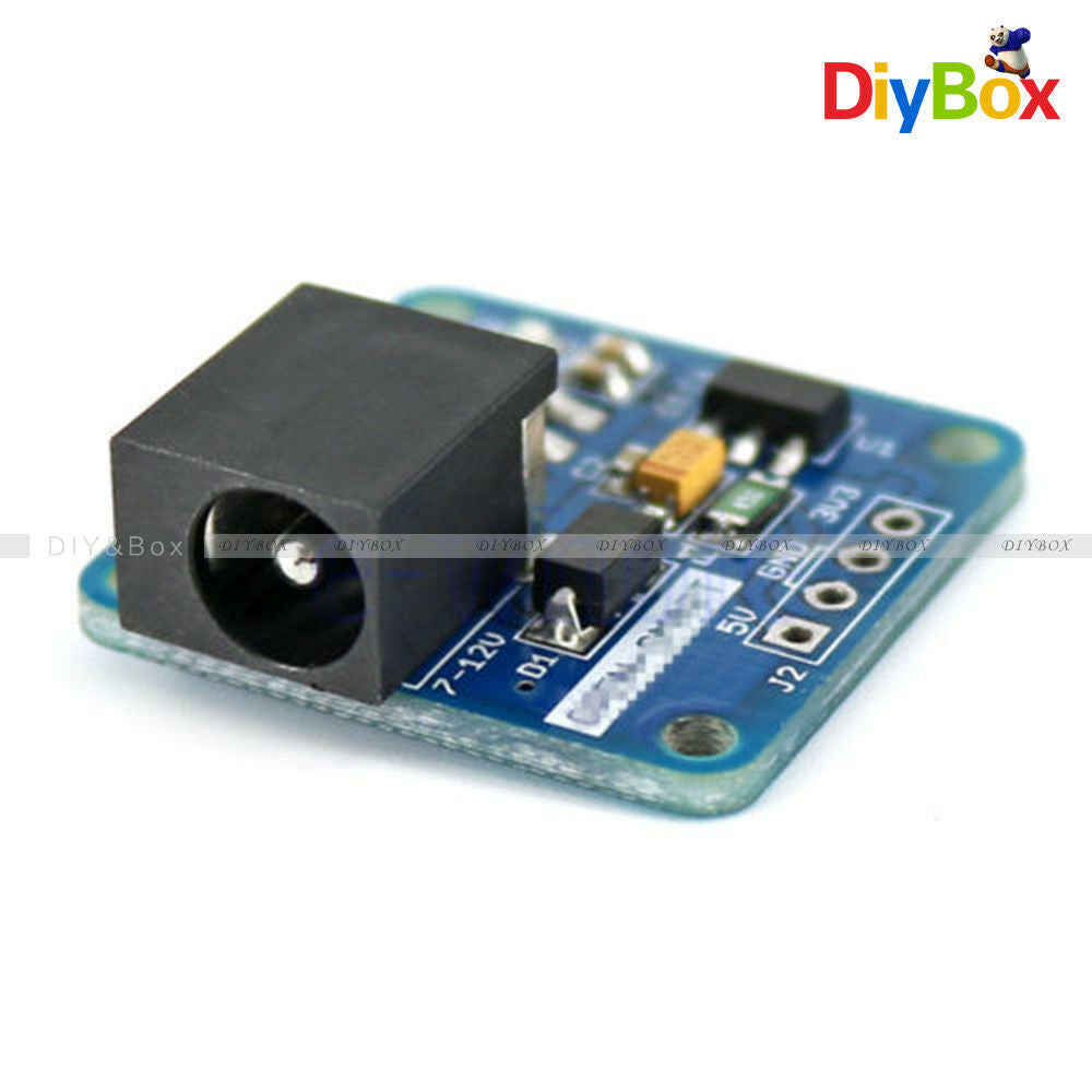 DC-Jack 7-12V to 5V/3.3V Step-down Buck Power Supply Converter Module Arduino D