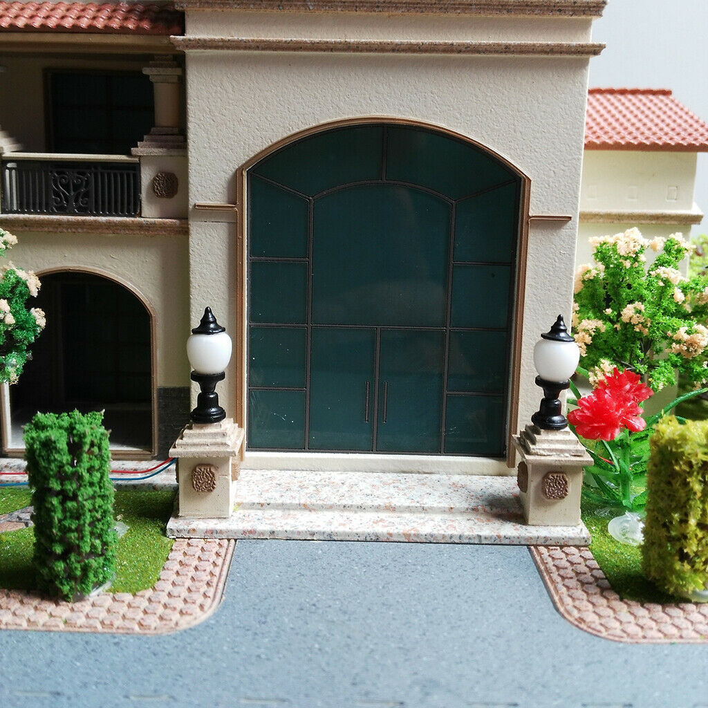 10 Pcs HMini Models Street Light Pole Streetlamp For Modeling Ho Oo Scale