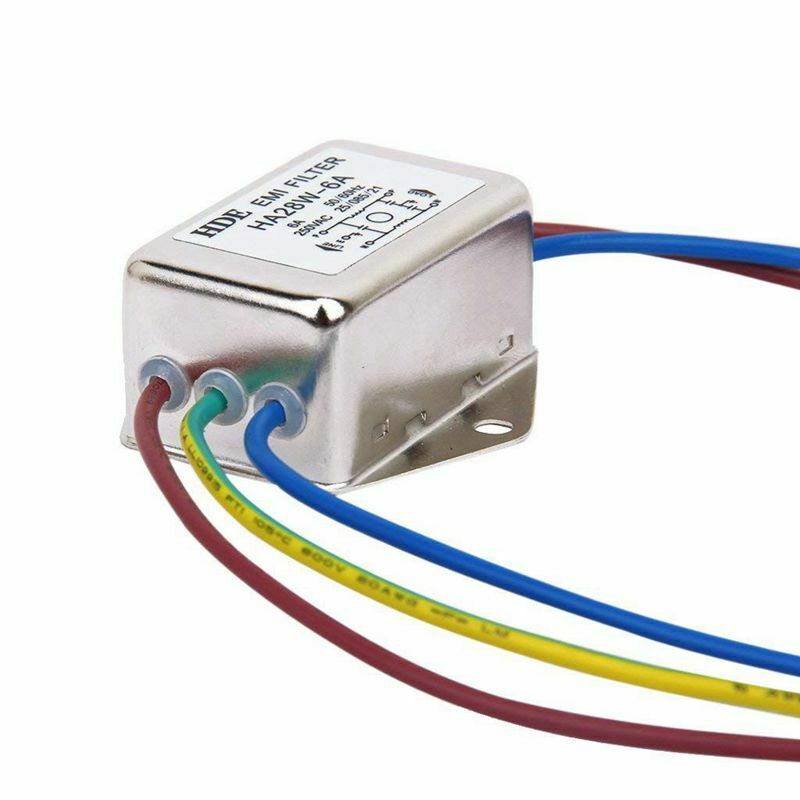Mains Filter Power EMI Filter HA28W-6A 50 / 60Hz 250V AC U1J9J9