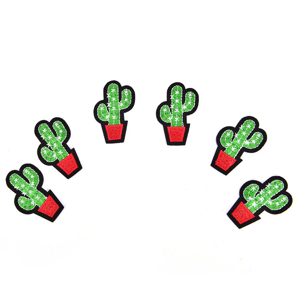 Lot 5Pcs Cactus Patch for Cloth Iron on Embroidered Sew Applique Fabric Bad J SJ