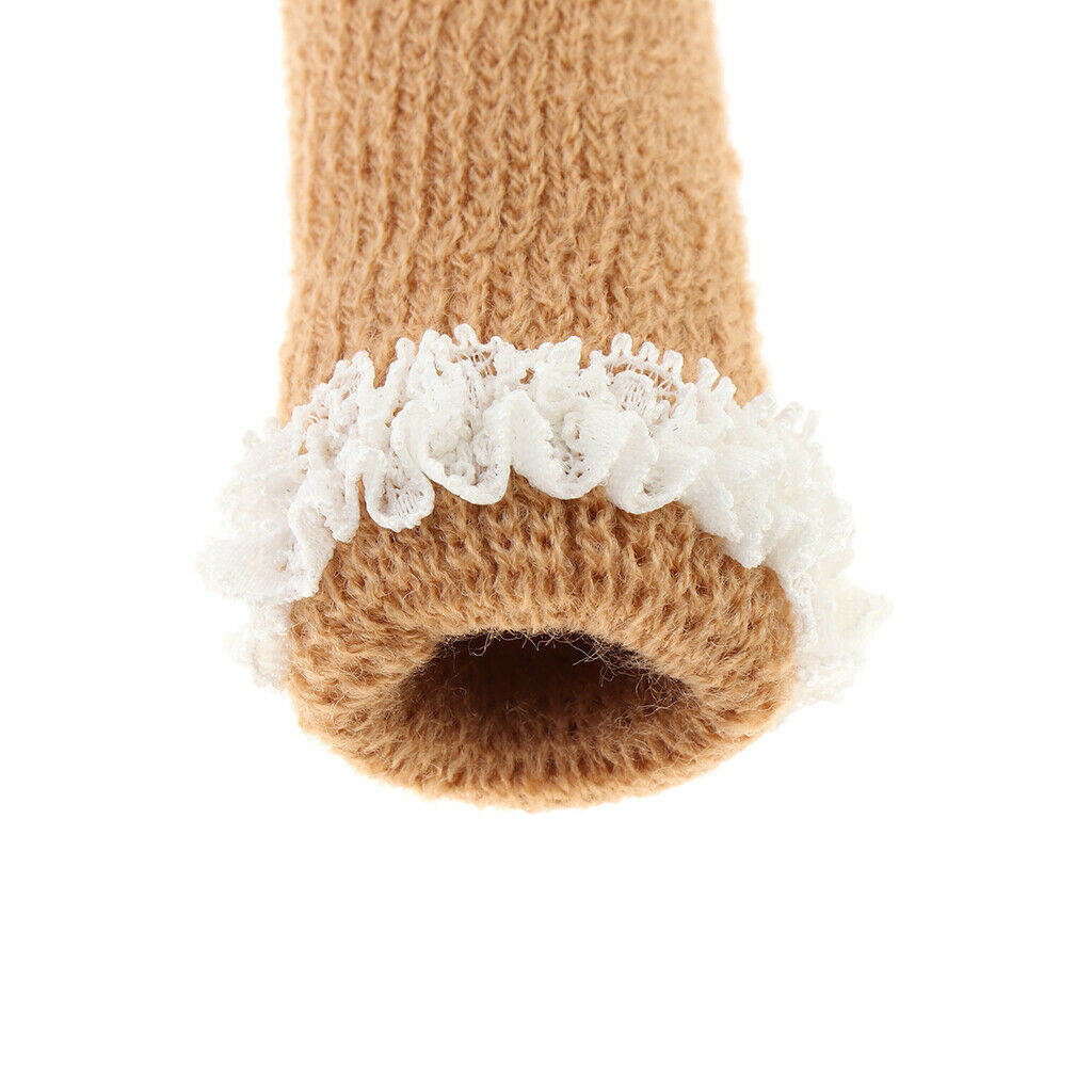 4Pcs Knitting Lace Furniture Feet Caps Chair Leg Socks Floor Protector 03