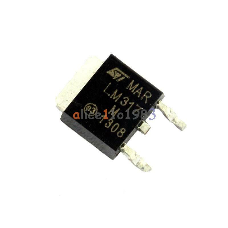 10PCS LM317M LM317 Medium Positive Adjustable Voltage Regulator 1.2-37V TO-252