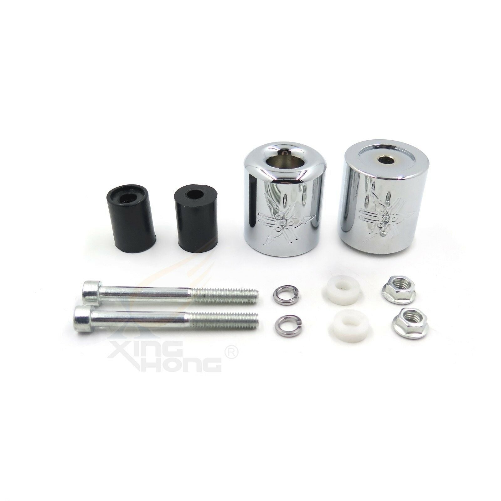 Chromed Bar End Handlebar Slider Rubber For Yamaha YZF R1 YZF-R1 1998-2012