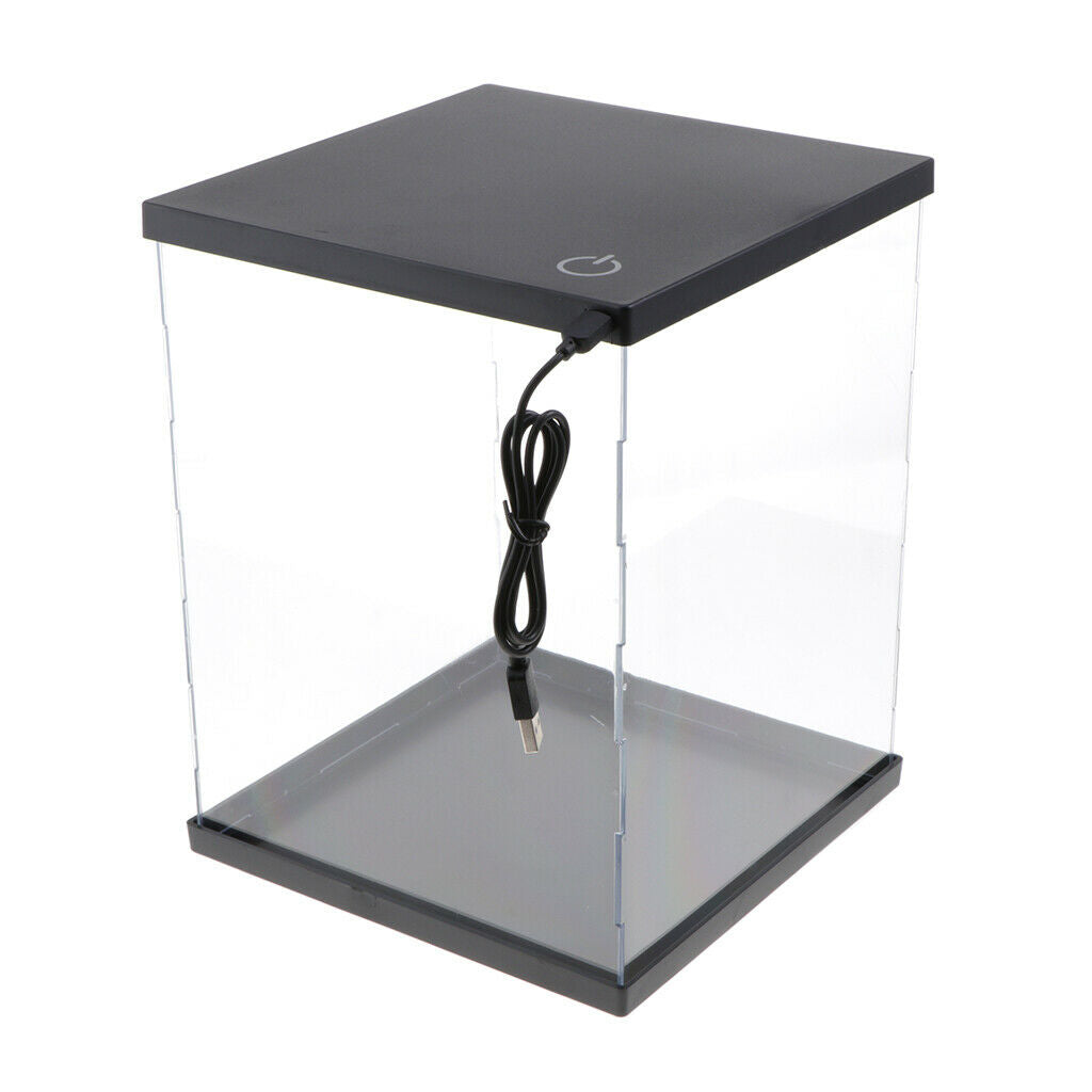 Acrylic Display Box Case Figures Perspex Dustproof Protection Self-Assembly