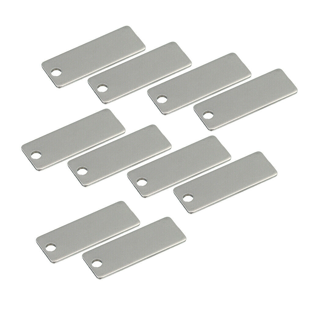 10x Blank Stamping Tag Metal Tags Jewelry Stamping Blanks Pendants Charms