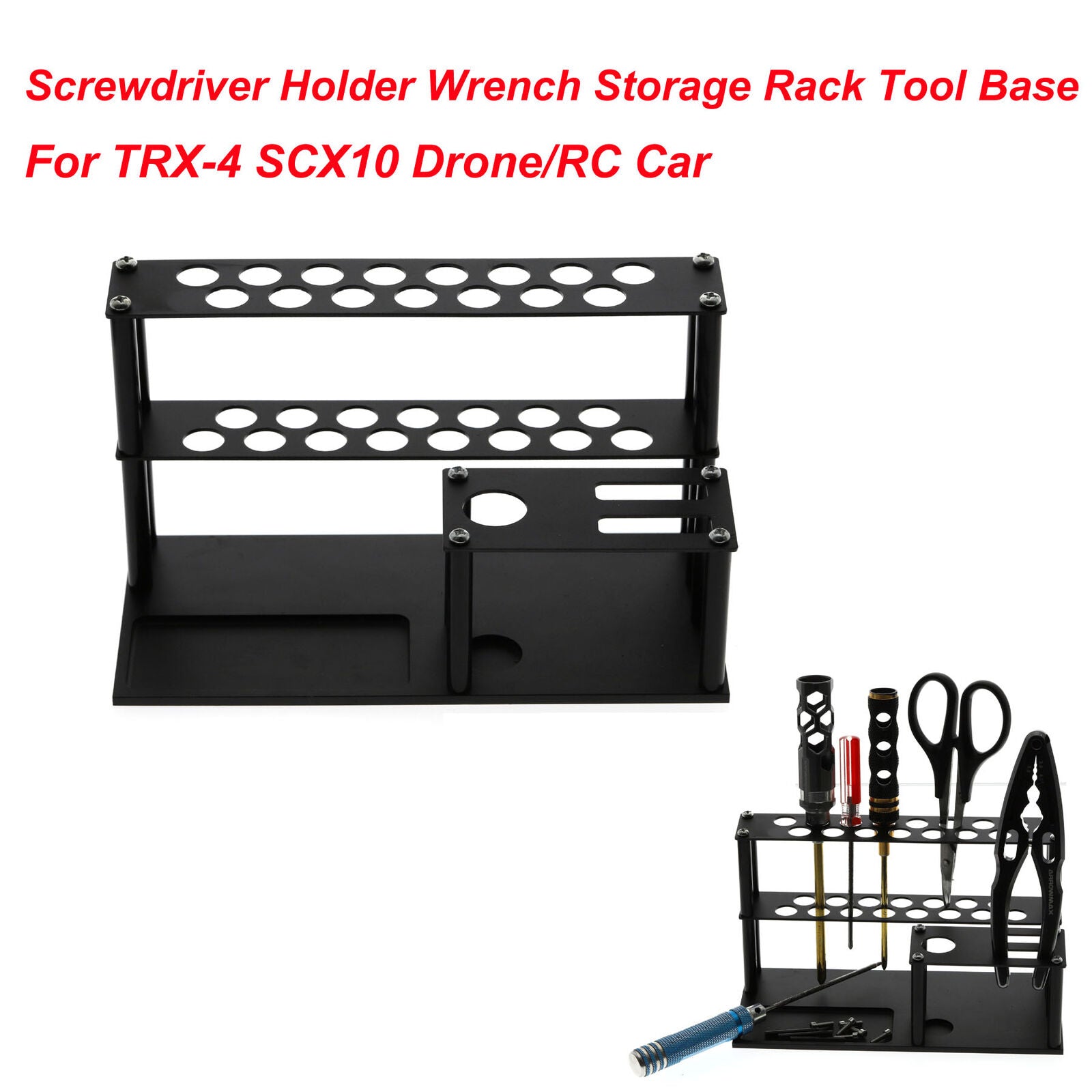 1* Screwdriver Holder Wrench Storage Rack Tool Base For TRX-4 SCX10 Drone/RC Car