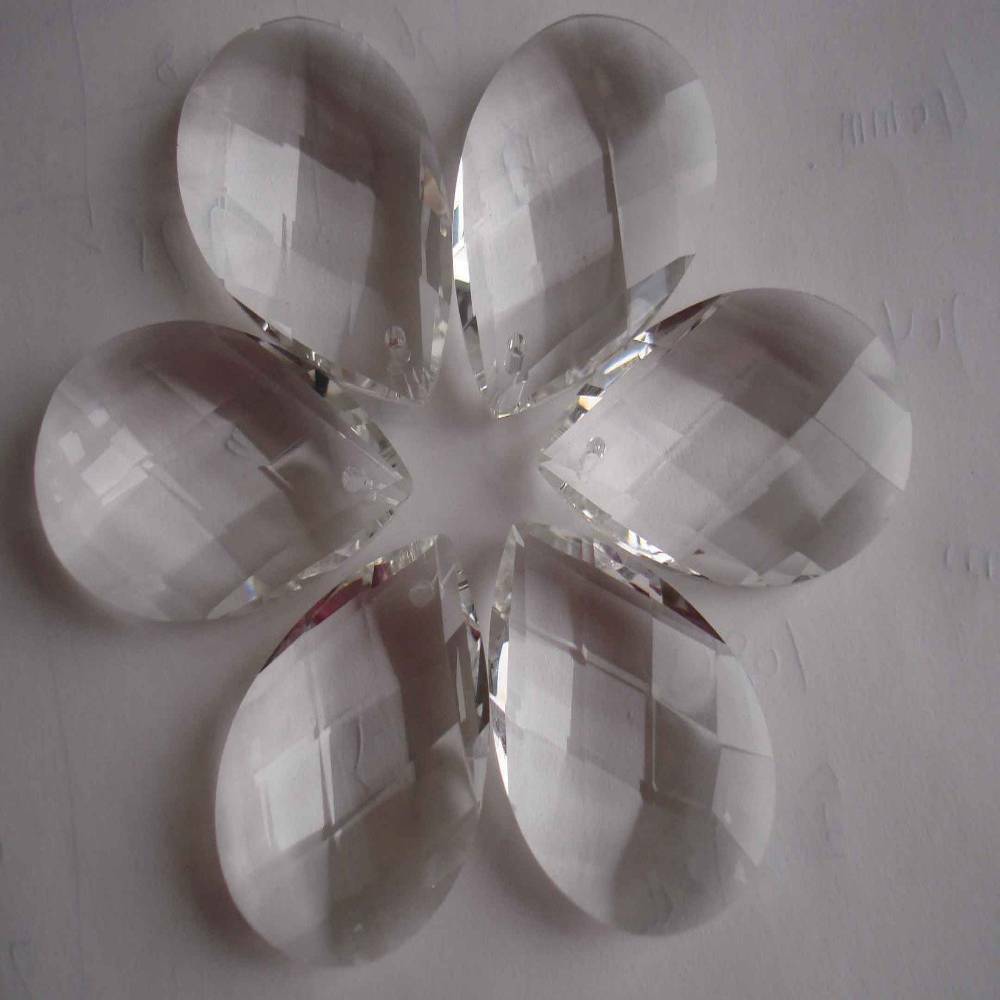 10Pcs Clear Chandelier Crystal Glass Lamp Parts Hanging Drops Acces DIY Decor-US