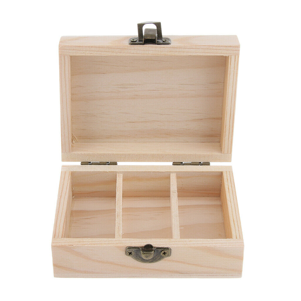 2 Pcs Handmade Natural Wood Essential Oils Aromatherapy Storage Box Display