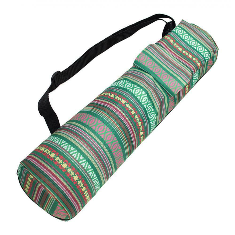 Yoga Mat Carrier Backpack Zipper Closure Shoulder Strap Bag & Phone Pocket