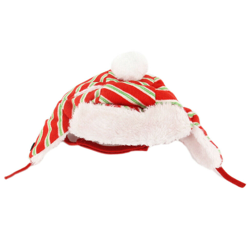 Lovely Pet Hat Red & Green Stripe Warmth Winter Hat For Dog Cat