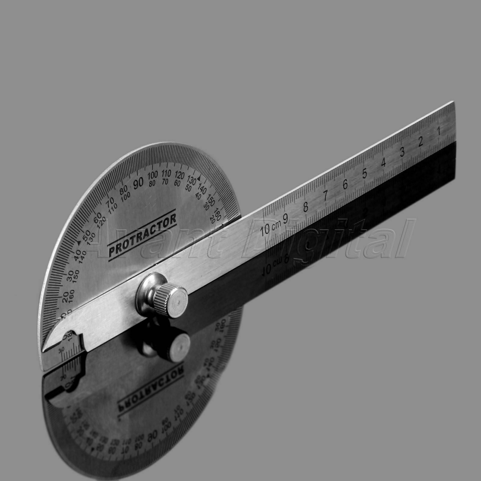 Protractor 0-180 Degree Stainless Angle Finder Arm Ruler Measuring Marking Tool