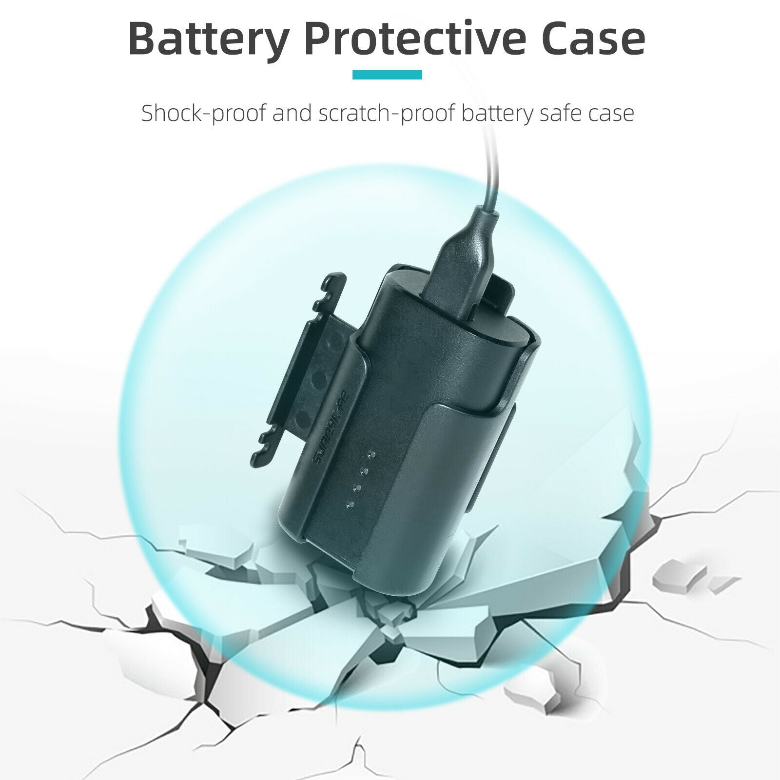 Battery Storage Case Bracket Shell Cable Tidy Winder For DJI FPV Goggles V2