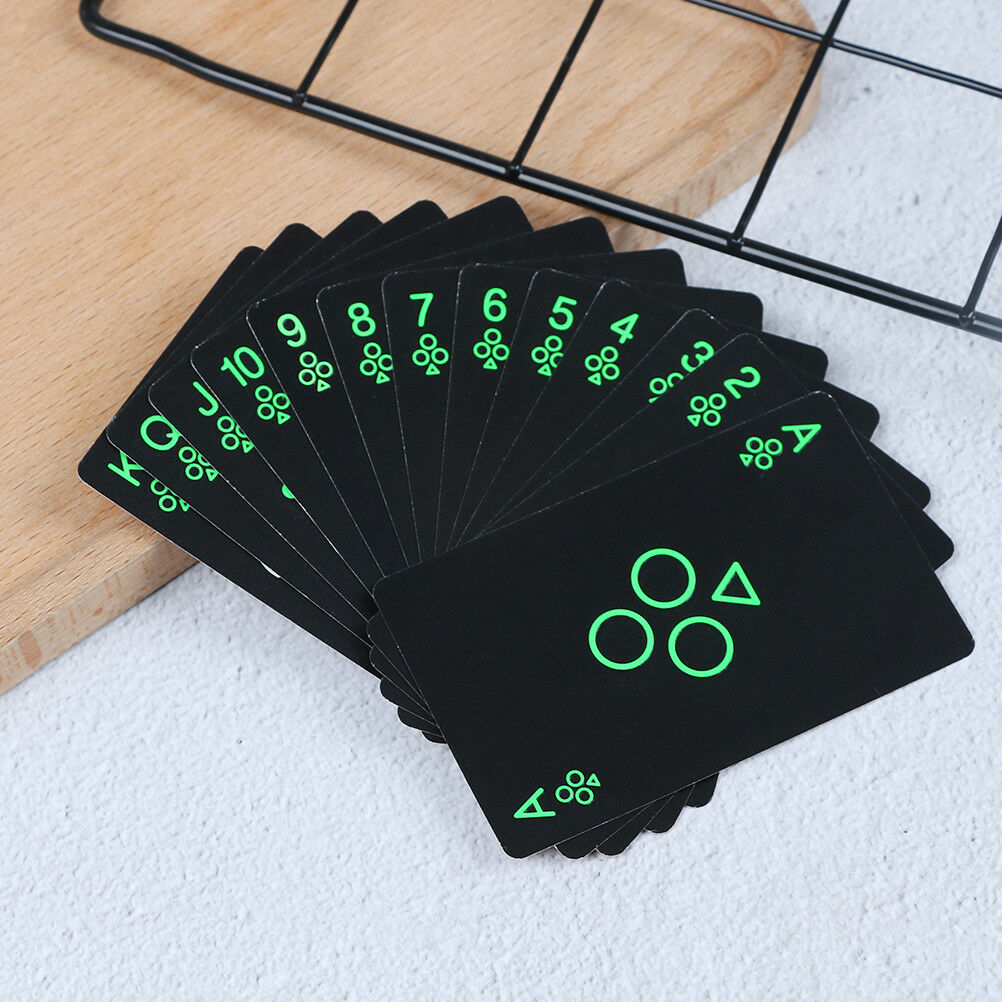 Dark luminous glow poker card bar party KTV fluorescent playing cards night BDA