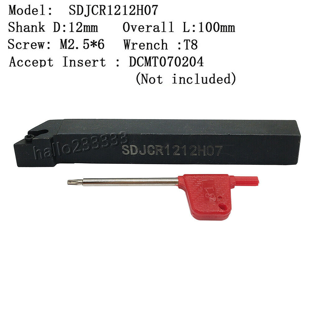 SDJCR1212H07 CNC Lathe Turning Tool Holder Boring Bar For DCMT0702 inserts