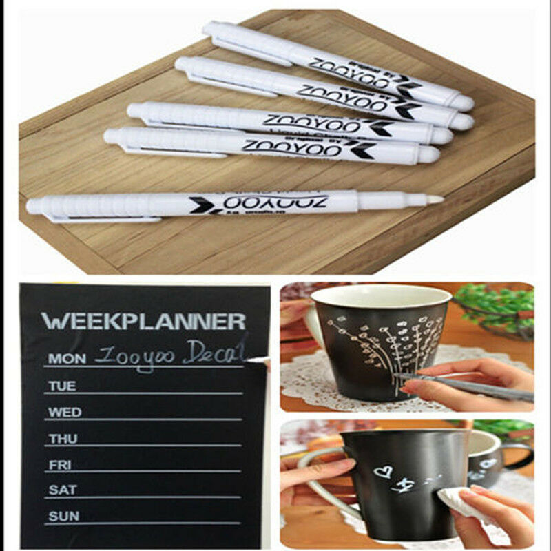 3pcs White Liquid Chalk Pen/Marker for Glass Windows Chalkboard Blackboard NEW