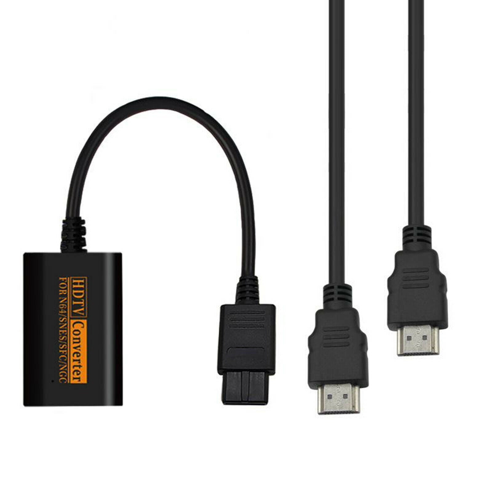 Black 720P   Converter Adapter for SNES SFC Easy To Use Plug and Play
