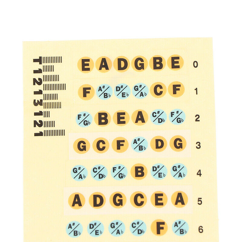 1PC Guitar Fretboard Notes Map Labels Stickers Fingerboard for 6 String A.l8