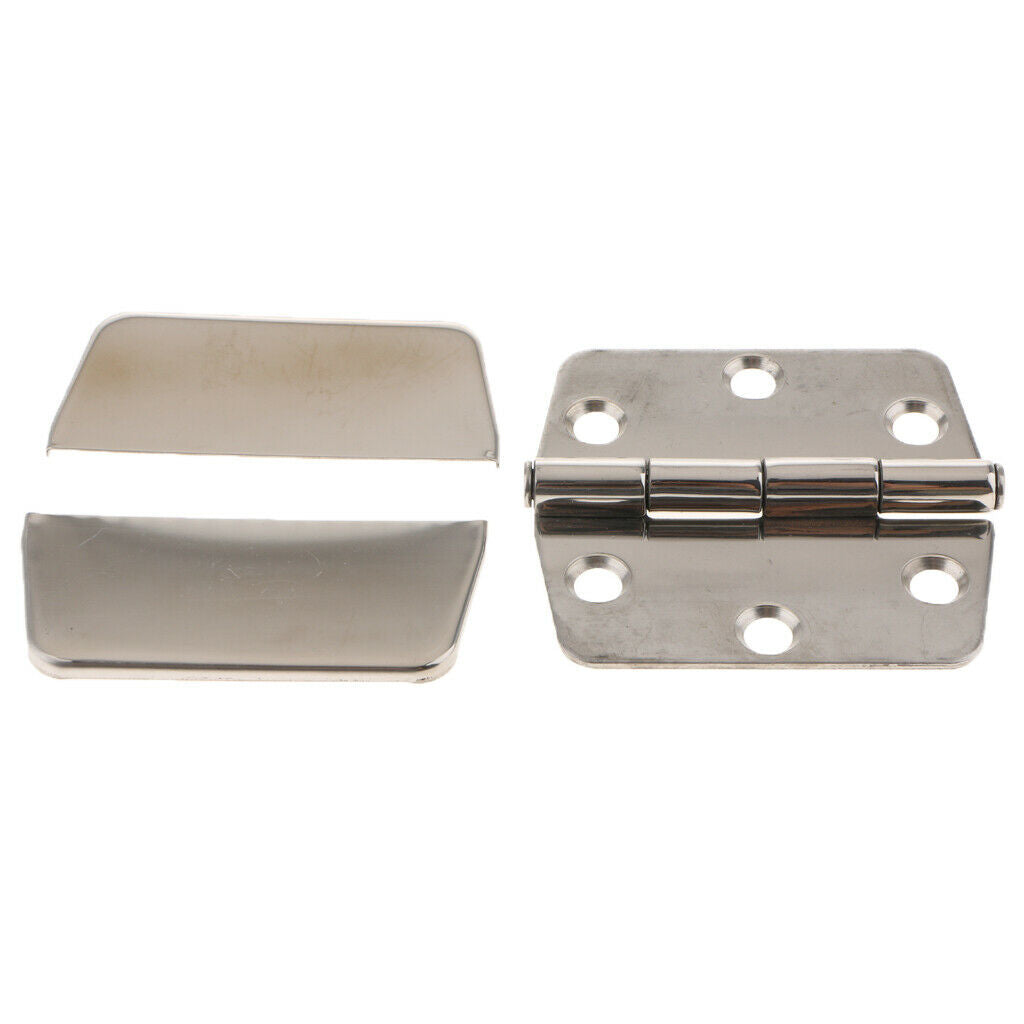 316 Stainless Steel Door Hinge with Cover Boat Door Hatch Compartment Hinge