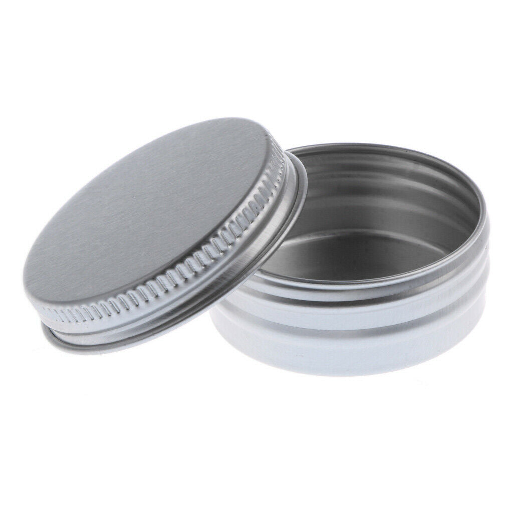 Metal Tins, Aluminum Round Containers with Screw Lids for Party Favors, Candle