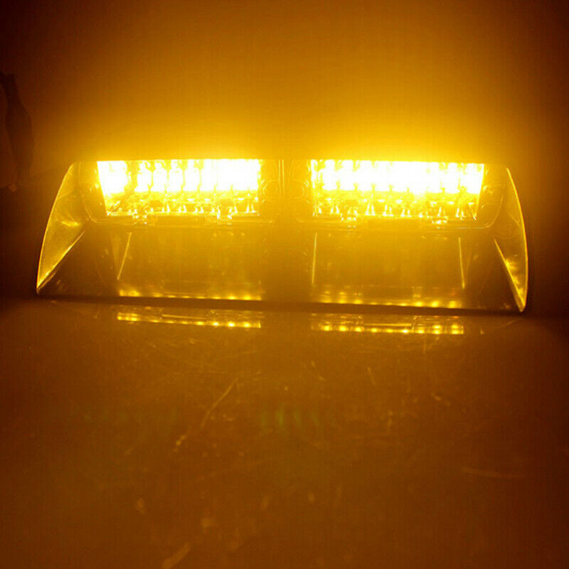 16 LED 12V Car Truck Dash Flash Emergency Warning Strobe Light Amber YellowJ XC