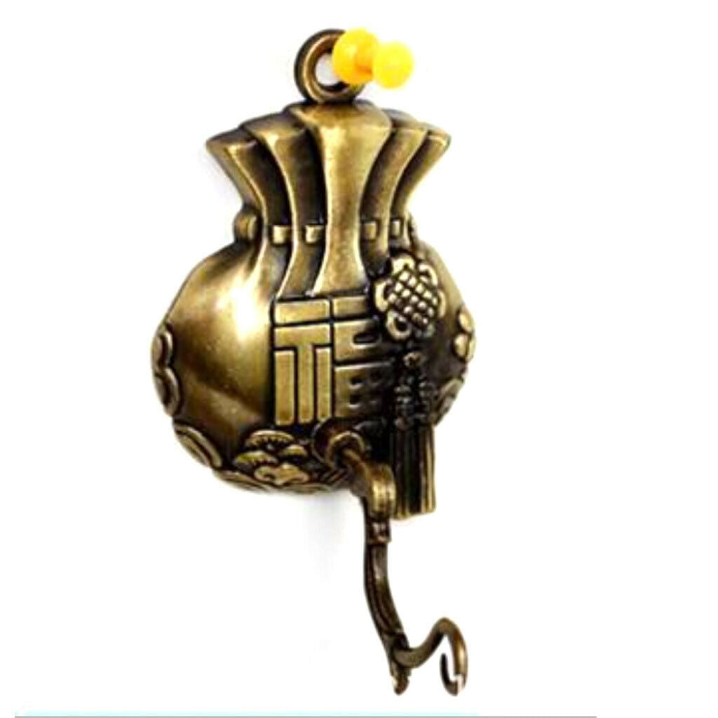 Metal Lucky Bag Pattern Wind Chime Hanger Bell Charm Hook Garden Ornament
