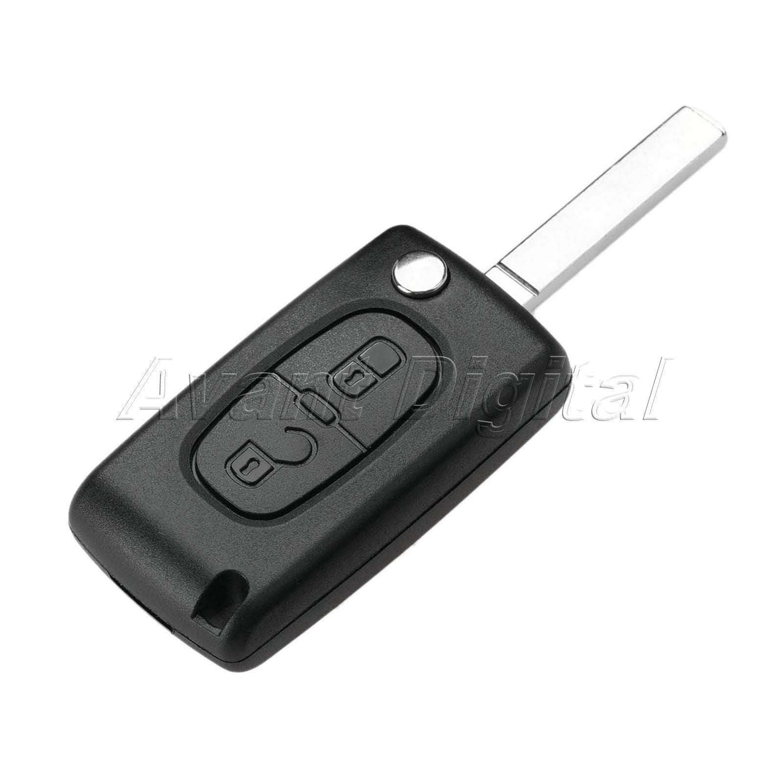 1Pc Remote Key D46 PCF7941 Chip VA2 Uncut Blade Fit For CITROEN C2 C3 C4 C5