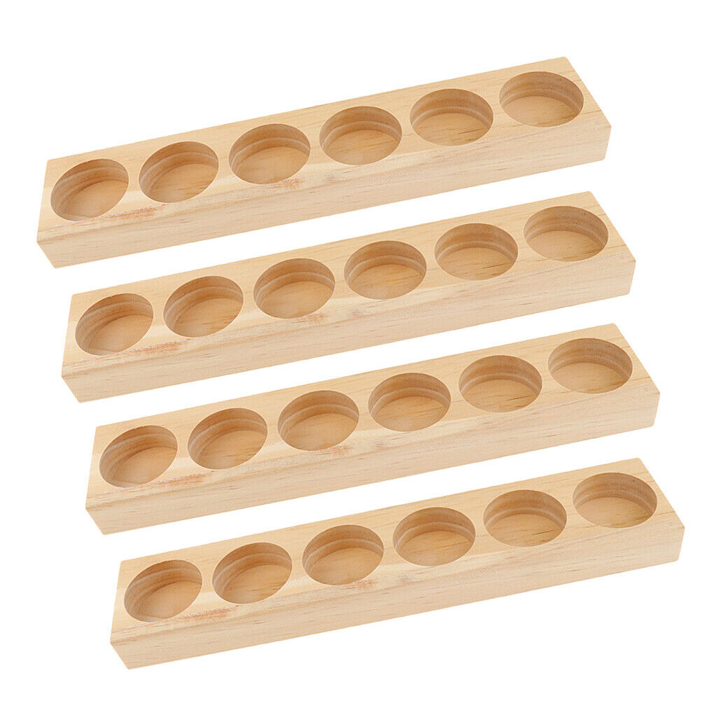 4 Pcs 6 Slots Perfume Essential Oil Display Storage Organizer Rack Stand Holder