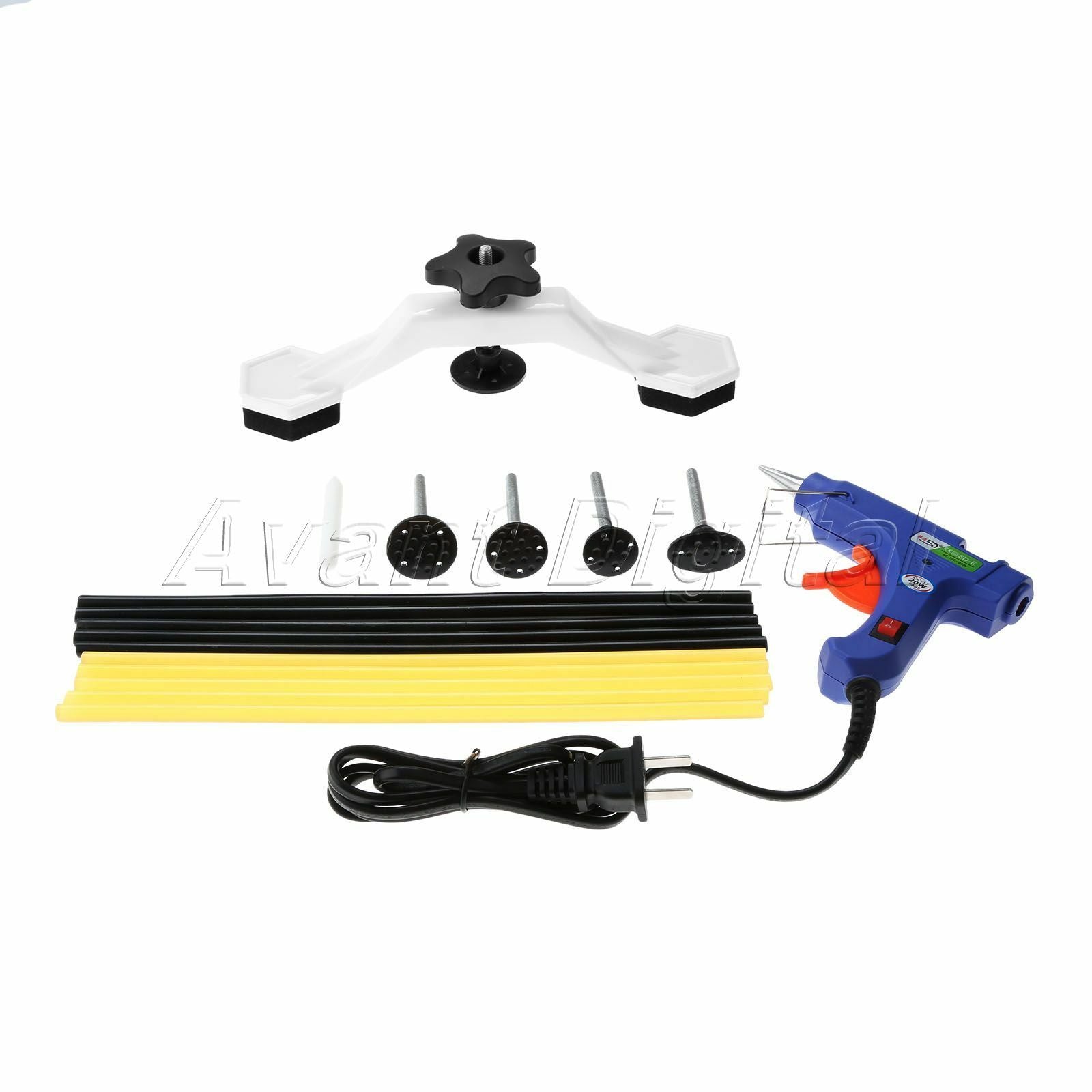 Tools Set Paintless Dent Repair Puller Bridge Glue Gun Car Hail Dent Removal