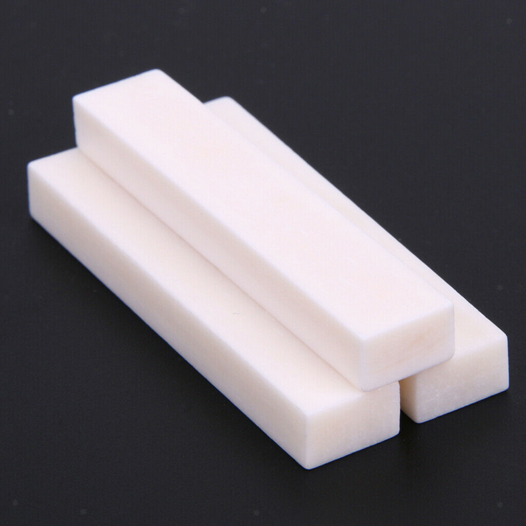 DIY 3Pcs Buffalo Bone Bridge White Walnut 52x6x10mm for Folk Guitar