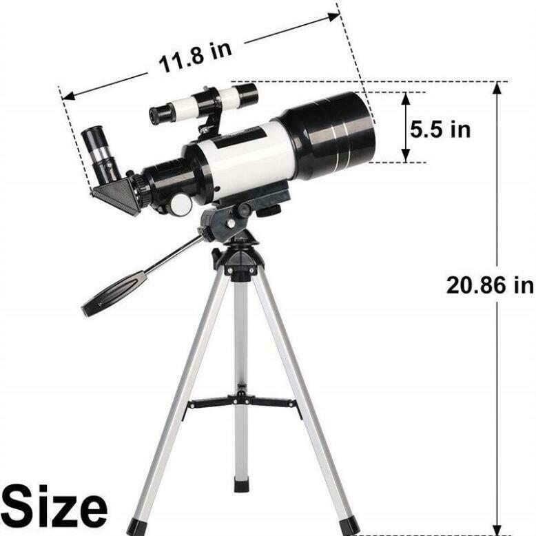150X 70mm Aperture Astronomical Telescope Refractor Tripod Finder For Beginner