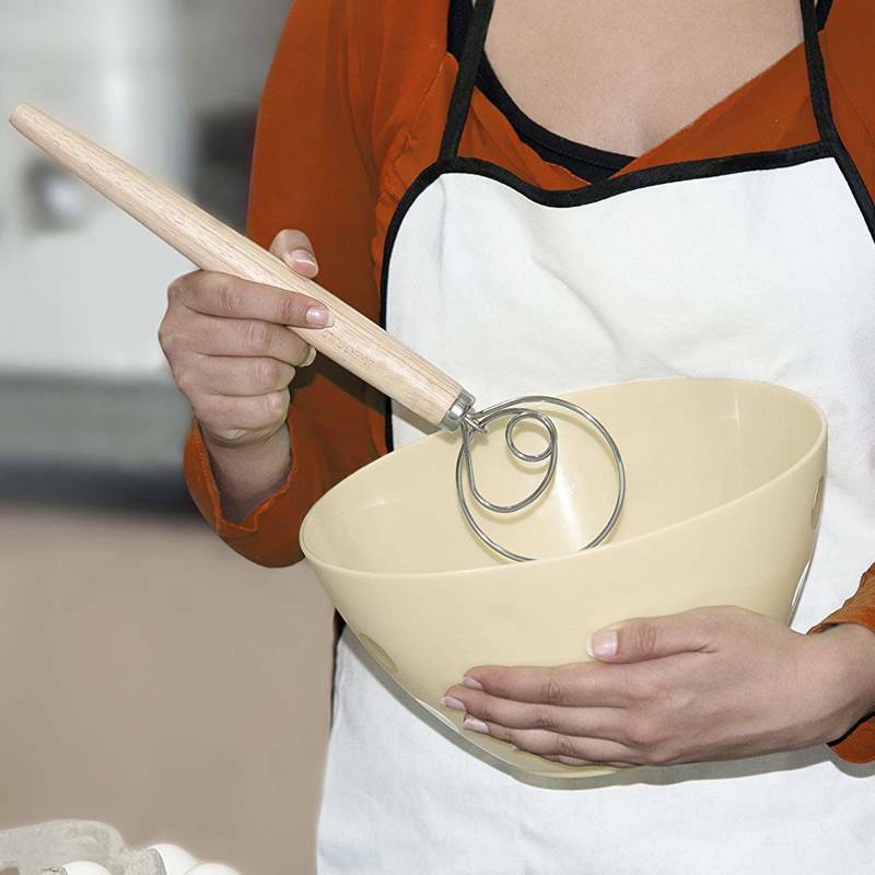 13" Stainless Steel The Danish Dough Whisk Dutch Whisk Hand Mixer Kitchen Kit
