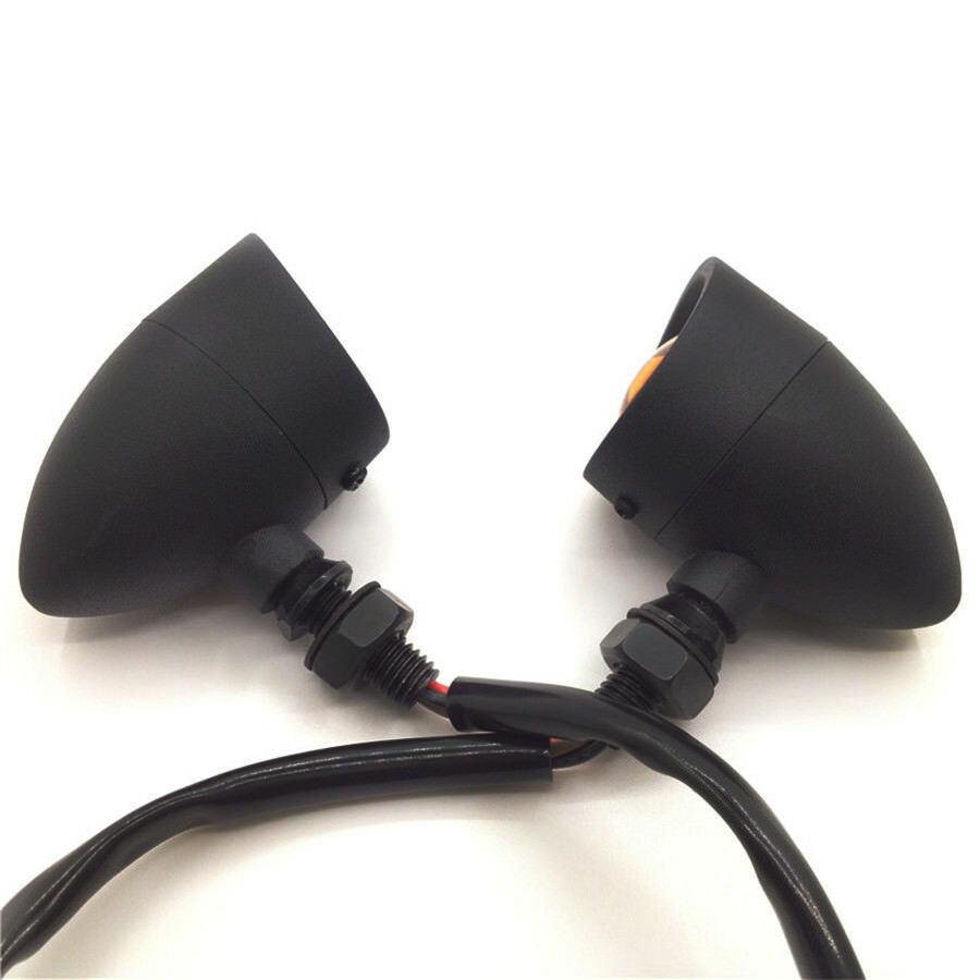 1 Pair Bullet Motorcycle Turn Signal Light For Cafe Racer Chopper Bobber Custom