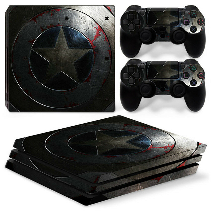Captain America For  playstation PS4 PRO Pro Stickers & 2 Controllers Skin
