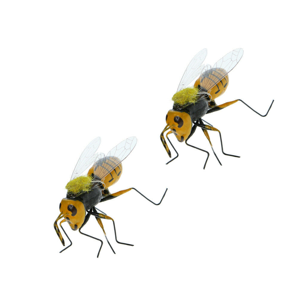 2x Vivid Insect Bee Imitation Animal Fridge Magnet Outdoor Lawn Tree Decor